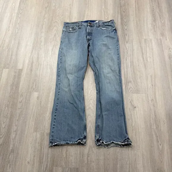 Vintage Levis 527 Low Boot Cut Jeans Men's 34x30 Blue Faded Cowboy Western y2k - Picture 1 of 16